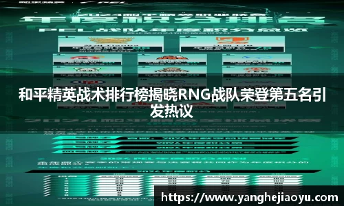 和平精英战术排行榜揭晓RNG战队荣登第五名引发热议
